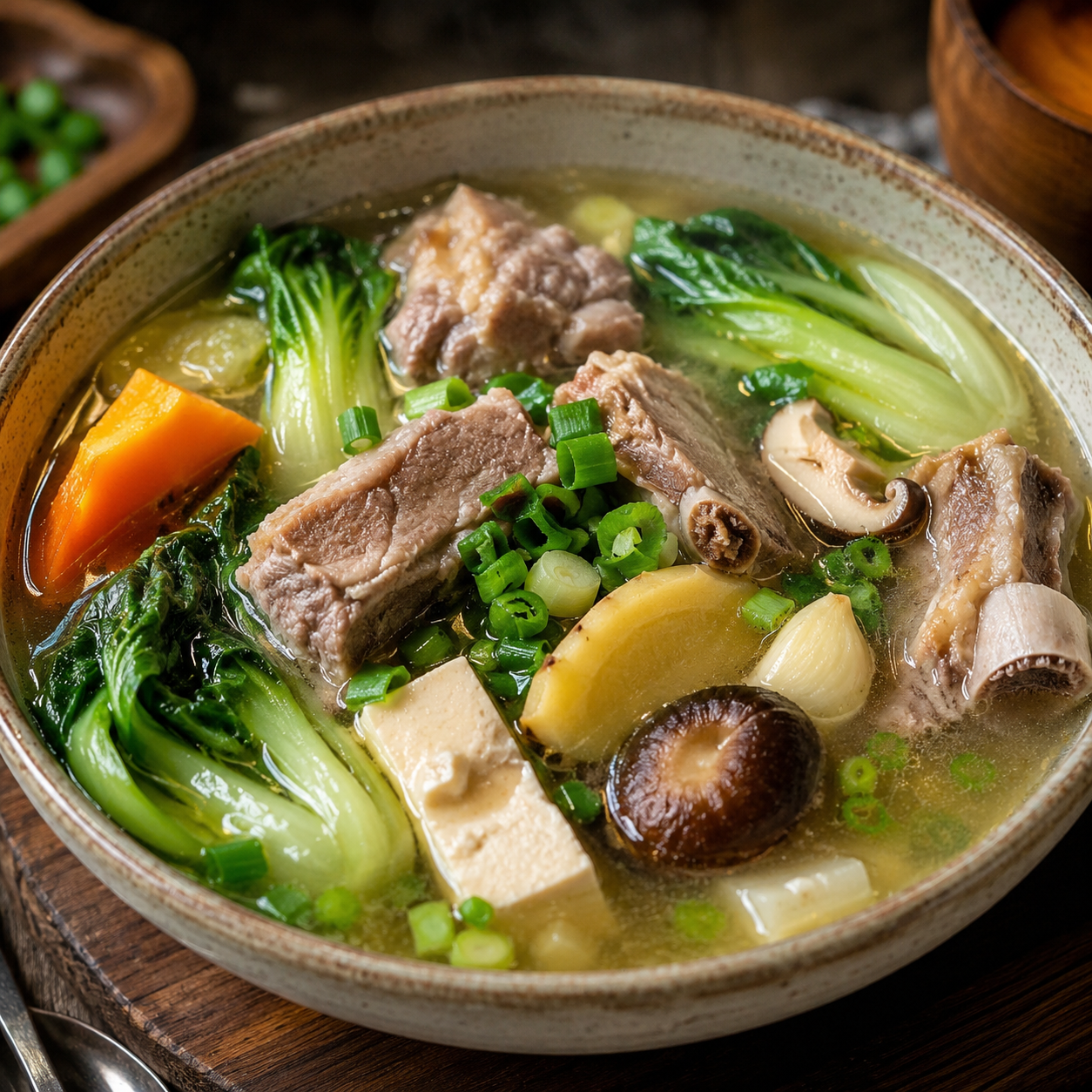 Nourishing Pork Rib & Bok Choy Bone Broth